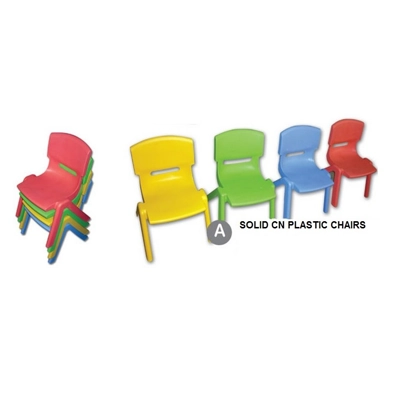 Child Learning Chair - New Colour Solid Plastic [34cm L x 39"W x 53"H] - Seater 28cm H