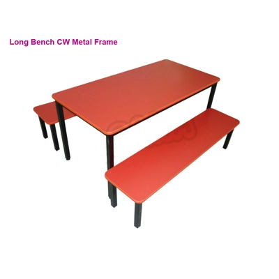 Wooden Long Bench 48 in w/ metal legs [48 in L x 12 in W x 12 in H]