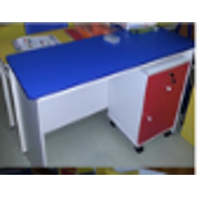 Teacher Table [48"L x 18"W x 30"H] c/w Pedestal [16"L x 16"W x 24"H]