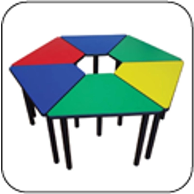 Semi Cute Hexagon Table [23"L x 15"W x 20"H]