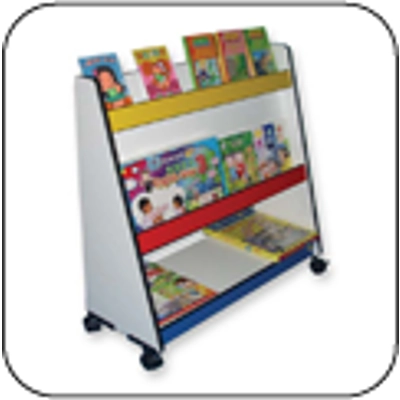 Wooden Library Shelf Single Sided - White [33"L x 12W x 35"H]