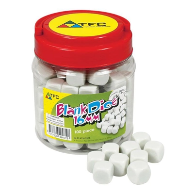 Dice Blank 16mm Jar of 100