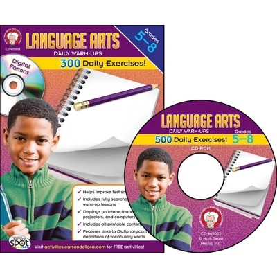 Language Arts Daily Warm-Ups CD-ROM