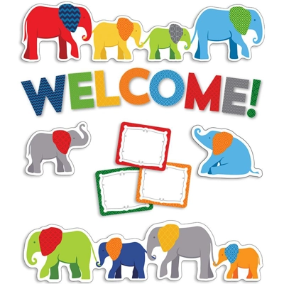Parade of Elephants Welcome Mini Bulletin Board Set