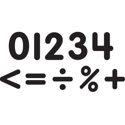 Black Classic 2 Inch Magnetic Letters