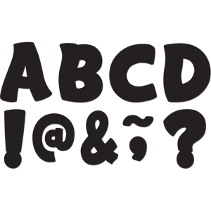 Black Funtastic Font 3 Inch ..