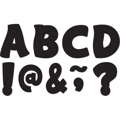 Black Funtastic Font 3 Inch Magnetic Letters