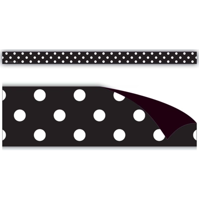 Black Polka Dots Magnetic Strips