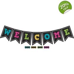 Chalkboard Brights Pennants Welcome Bulletin Boa..