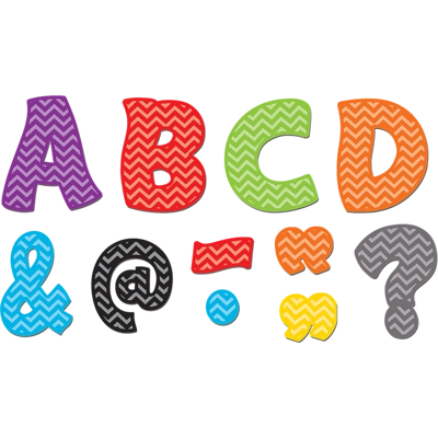 Chevron Funtastic Font 3 Inch Magnetic Letters