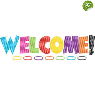 Chevron Welcome Bulletin Board Display Set