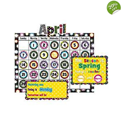 Fancy Circles Calendar Bulletin Board Display Set