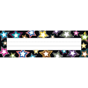 Fancy Stars Flat Name Plates