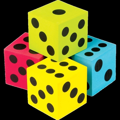Foam Colorful Jumbo Dice