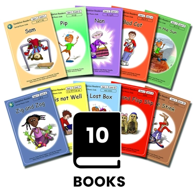 Dandelion Decodable Readers Units 1-10 set 1 'Sam' of 10 books (DR1)