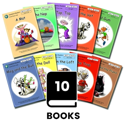 Dandelion Decodable Readers Units 1-10 set 2 'A Mat' 10 books (DR2)