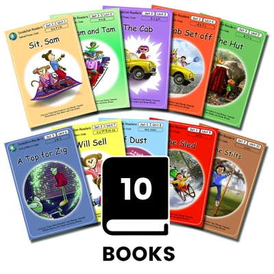 Dandelion Decodable Readers Units 1-10 set 3 'Sit Sam' 10 books (DR3)