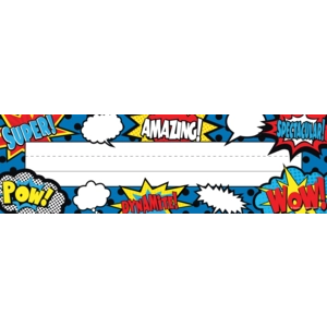 Superhero Flat Name Plates