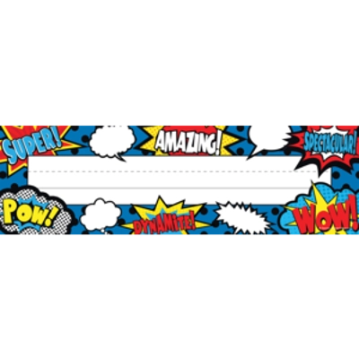 Superhero Flat Name Plates