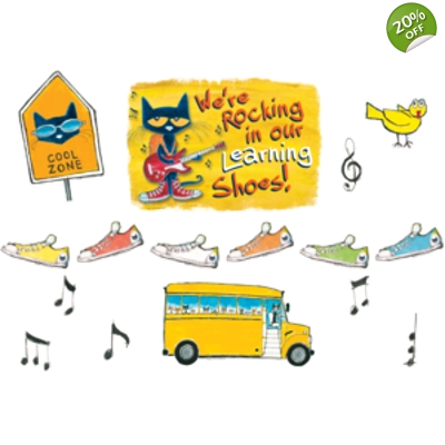 Pete the Cat We’re Rocking in Our Learning Shoes Bulletin Board