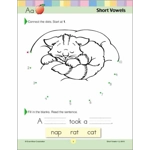 Learning Line: Short Vowels, Grades K-1 - Activity Book