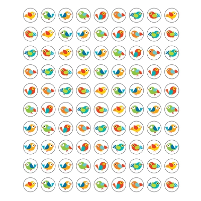 Boho Birds Chart Seals