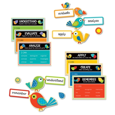 Boho Birds Higher - Order Thinking Skills Bulletin Board Set