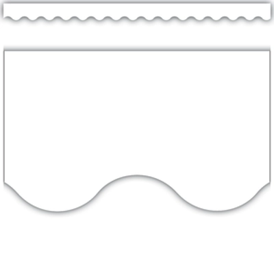 White Scalloped Border Trim