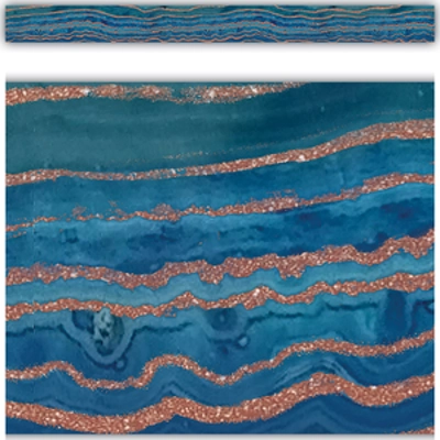 Blue Geode Straight Border Trim