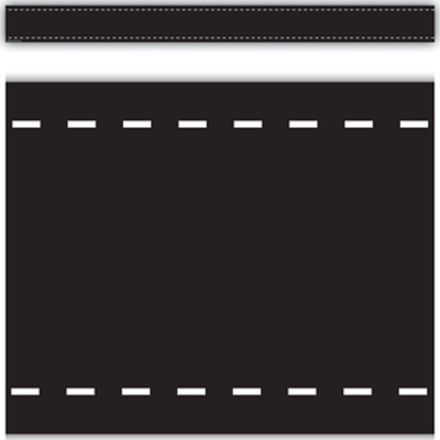 Black Stitch Straight Border Trim