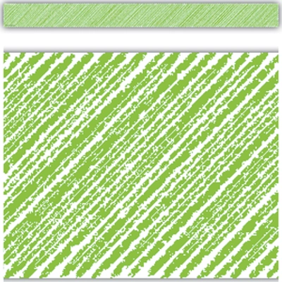 Lime Scribble Straight Border Trim