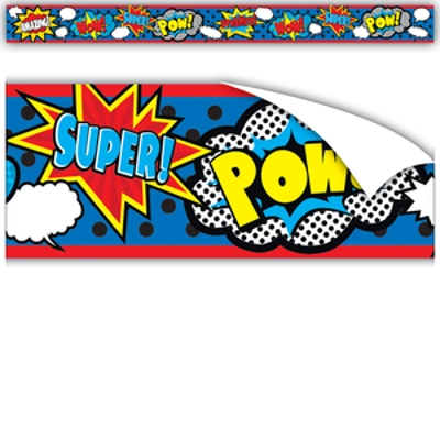 Clingy Thingies Superhero Straight Borders