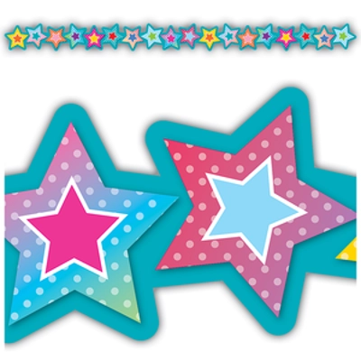 Colorful Vibes Stars Die-Cut Border Trim