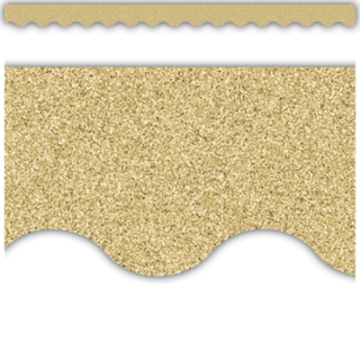 Gold Glitz Scalloped Border Trim