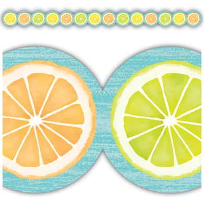 Lemon Zest Citrus Slices Die-Cut Border Trim