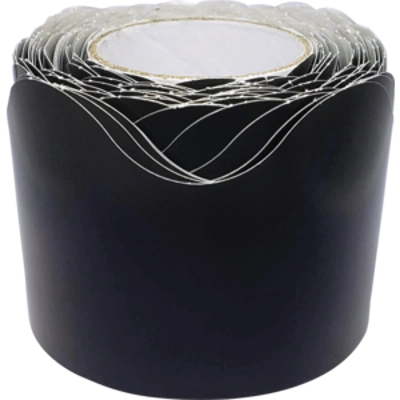 Black Scalloped Rolled Border Trim