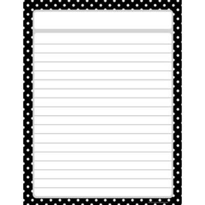 Black Polka Dots Lined Chart
