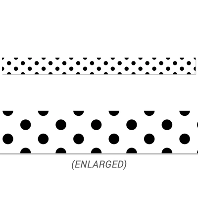 Black Polka Dots Border