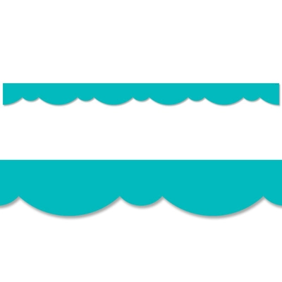 Turquoise Stylish Scallops Border
