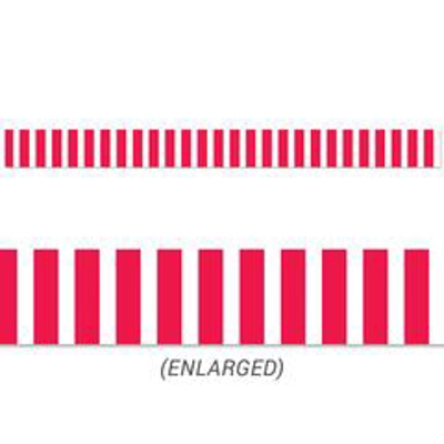 Poppy Red Bold Stripes Border