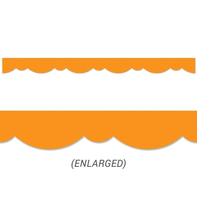 Orange Stylish Scallops Border