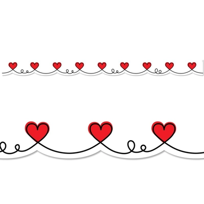 Doodle Hearts Border