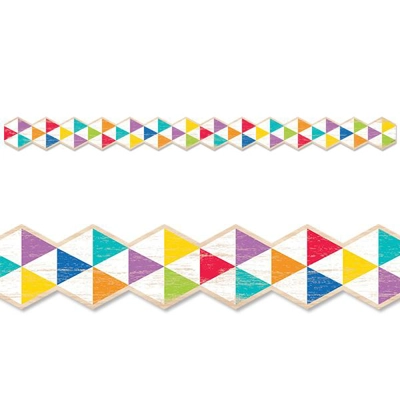 Upcycle Style Rustic Triangles Border