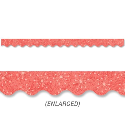 Mid-Century Mod Red Atomic Stars Border