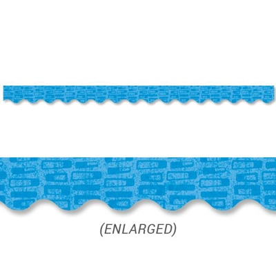 Mid-Century Mod Blue Blocks Border