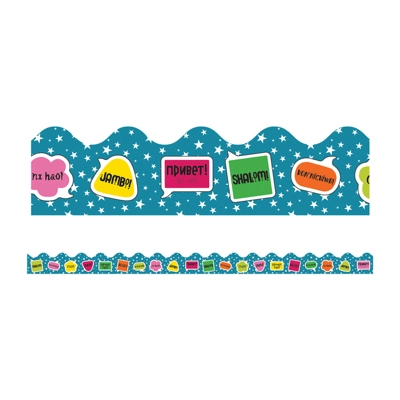 School Pop Hello Scalloped Borders