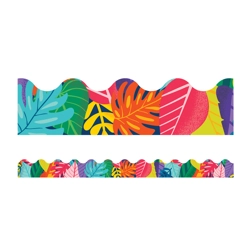 Colorful Leaves Scalloped Bo..