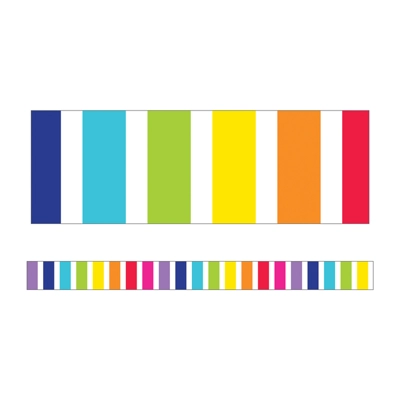 Vertical Rainbow Stripes Straight Borders