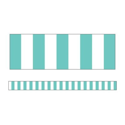 Simply Stylish Turquoise Stripe Straight Borders