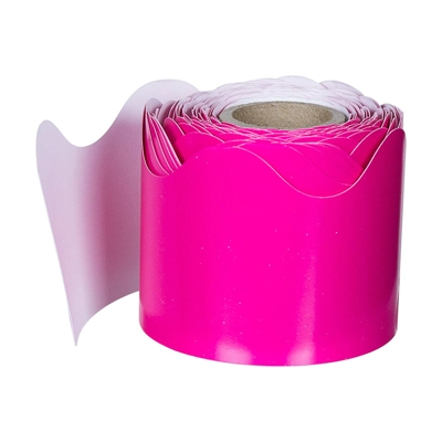 Hot Pink Rolled Scalloped Borders